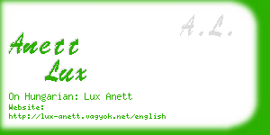 anett lux business card